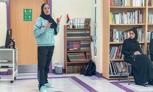 AAU students participate in a workshop on sports for people of determination